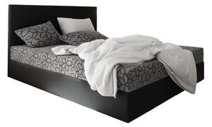Čalúnená posteľ boxspring ELONA 2, 90x200, flowes 83/sioux čierna, ľavá