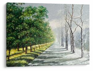 Obraz - Zima versus leto (70x50 cm)