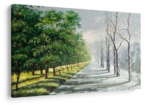 Obraz - Zima versus leto (90x60 cm)