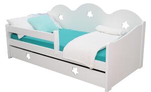 Detská posteľ AMIKA + rošt, 160x80, biela