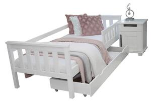 Detská posteľ SIA + rošt, 160x80, biela