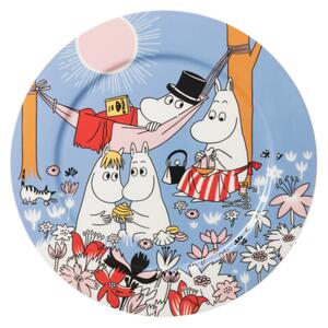 Arabia Servírovací tanier Moomin Family Time 30cm, modrý