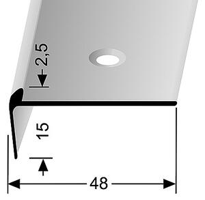 Schodový profil pre krytiny do 2,5 mm (skrutkovací) | Küberit 859 Sahara F9