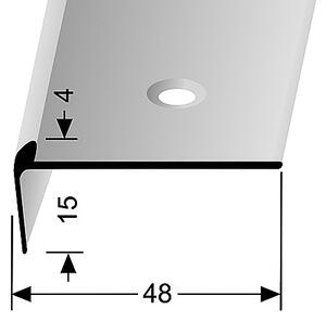 Schodový profil pre krytiny do 4 mm (skrutkovací) | Küberit 861 Stříbro F4