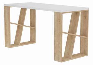 Dizajnový písací stôl Kailas 140 cm dub biely