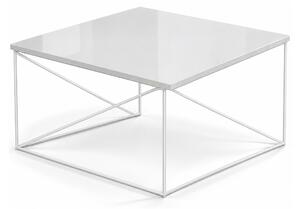 Konferenčný stolík Nelia - biela lesklá