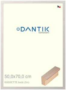 DANTIK rám na obraz 50x70 | KASSETTE šedá (Plexi Čiré)