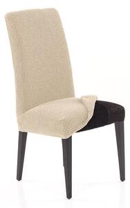 Super strečové poťahy NIAGARA smotanová stoličky s operadlom 2 ks (40 x 40 x 55 cm)