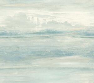 Modro-zelená vliesová tapeta, krajina v hmle, SO2434, Candice Olson Casual Elegance, York