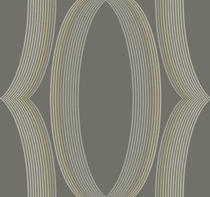 Hnedá vliesová tapeta s geometrickým vzorom, EV3986, Candice Olson Casual Elegance, York