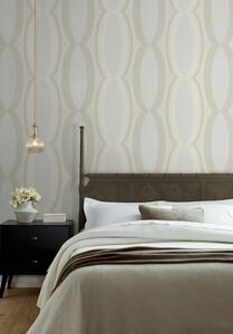 Sivá vliesová tapeta na stenu, geometrický vzor, EV3984, Candice Olson Casual Elegance, York
