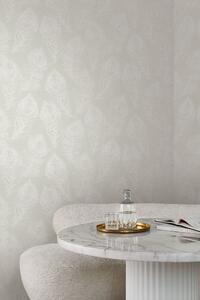 Sivo-biela vliesová tapeta s pávími perami, EV3944, Candice Olson Casual Elegance, York