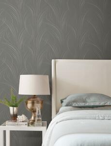 Elegantná sivá geometrická vliesová tapeta na stenu, EV3936, Candice Olson Casual Elegance, York