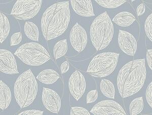Modro-biela vliesová tapeta na stenu, listy, EV3925, Candice Olson Casual Elegance, York