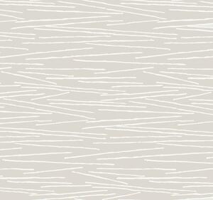 Metalická béžová vliesová tapeta, biele línie, EV3930, Candice Olson Casual Elegance, York