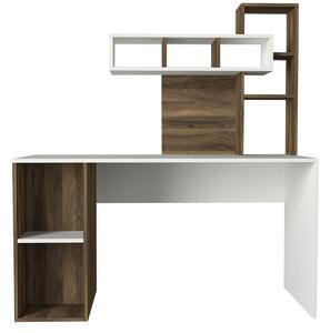 Kalune Design Stôl CORAL biely/orechový