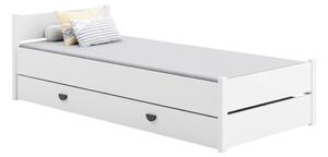 Detská posteľ MARCELLO + úložný priestor + matrac, 90x200, biela