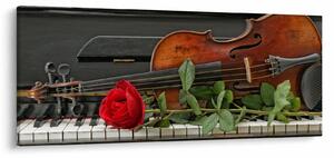 Obraz - Spomienka na hudobníka (120x50 cm)