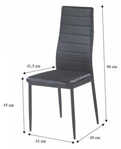 Kondela COLETA NOVA CI/CI 0000182179 - stolička jedálenská ekokoža čierna / čierny kov