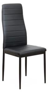 Kondela COLETA NOVA CI/CI 0000182179 - stolička jedálenská ekokoža čierna / čierny kov