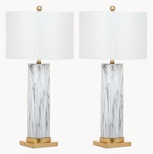 Stolové lampy v mramorovom vzhľade Rashi, 2 ks