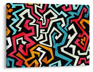 Obraz grafické abstrakcie (70x50 cm)