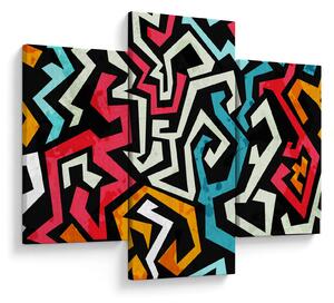 Obraz grafické abstrakcie (90x60 cm)