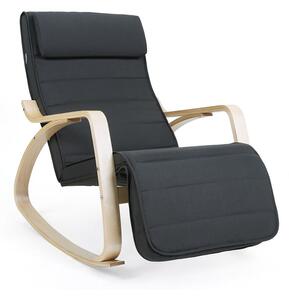SongmicsHome Hojdacie kreslo, leňoška SWING nosnosť 150kg, 67x115x91cm, antracitová