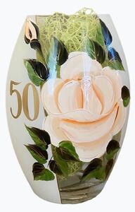 Váza k výročiu 50,darček k narodeninám, jubileu