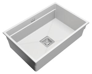 Gamma Decor 7050, 1-komorový granitový drez 700x470x220 mm, biela, GMA-ZLE000107