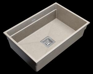 Gamma Decor 7050, 1-komorový granitový drez 700x470x220 mm, béžová, GMA-ZLE000104