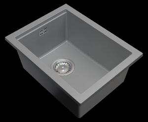 Gamma Decor 3850, 1-komorový granitový drez 380x500x207 mm, šedá, GMA-ZLE000163