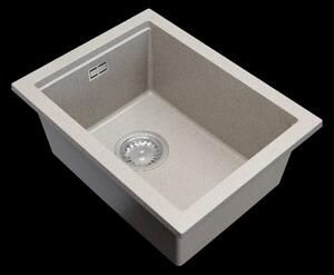Gamma Decor 3850, 1-komorový granitový drez 380x500x207 mm, béžová, GMA-ZLE000157