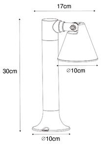 Moderný vonkajší stĺp hrdzavohnedý 30 cm IP44 nastaviteľný - Ciara