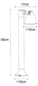 Moderný vonkajší stĺp hrdzavohnedý 60 cm IP44 nastaviteľný - Ciara
