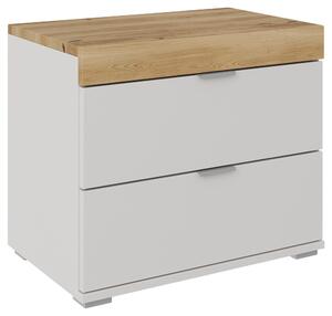 NOČNÝ STOLÍK, dub, farba duba, svetlosivá, 55/48/37 cm Dieter Knoll - Spálňové sety