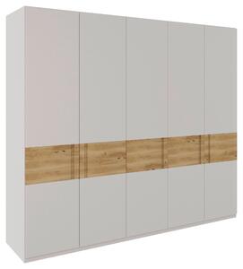 SKRIŇA S OTOČNÝMI DVERAMI, dub, farba duba, svetlosivá, 251,5/225/60 cm Dieter Knoll - Skrine