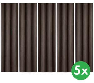 Drevený akustický panel, 2400 x 600 mm, B2BP011, balenie 5 ks, eukalyptus