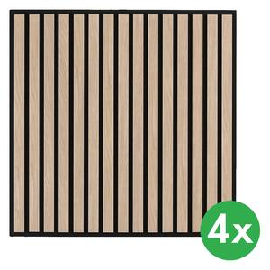 Drevený akustický panel pre stropnú rastrovú konštrukciu, 595 x 595 mm, B2BP008, balenie 4 ks, dub sonoma