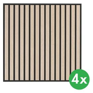 Drevený akustický panel pre stropnú rastrovú konštrukciu, 595 x 595 mm, B2BP002, balenie 4 ks, breza