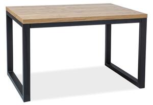 Jedálenský stôl LORAS II Vener B, 150x78x90, dub/čierna