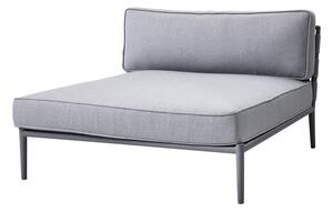 Cane-line Denná posteľ Conic, Cane-line, 120x140x82 cm, rám hliník farba light grey, pásový výplet a sedáky vonkajšia látka AirTouch light grey