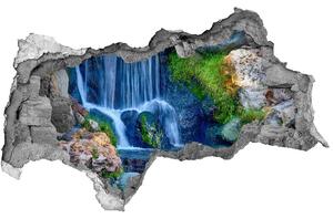 Diera 3D v stene nálepka Tehla vodopád nd-b-121317057