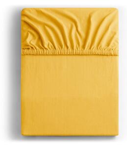 Žltá džersejová plachta DecoKing Amber Collection,180/200 x 200 cm