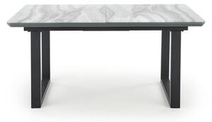 Jedálenský stôl Marmen rozkladací 160-200x76x90 cm (sivá,čierna)