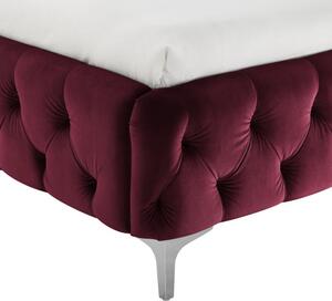 Posteľ 41437 180x200cm Modern Barock Zamat Bordeaux-Komfort-nábytok