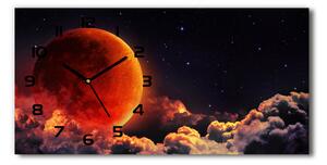 Vodorovné Sklenené hodiny na stenu Zatmenie mesiaca