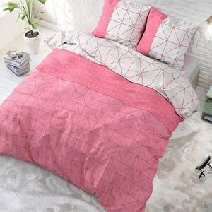 Moderné a kvalitné posteľné obliečky v ružovo sivej farbe 200 x 200 cm Ružová
