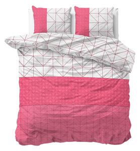 Moderné a kvalitné posteľné obliečky v ružovo sivej farbe 200 x 200 cm Ružová