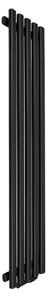 Regnis Lazur LA, vykurovacie teleso 330x1000mm so stredovým pripojením 50mm, 428W, čierna matná, LAZURLA/1000/330/D5/BLACK